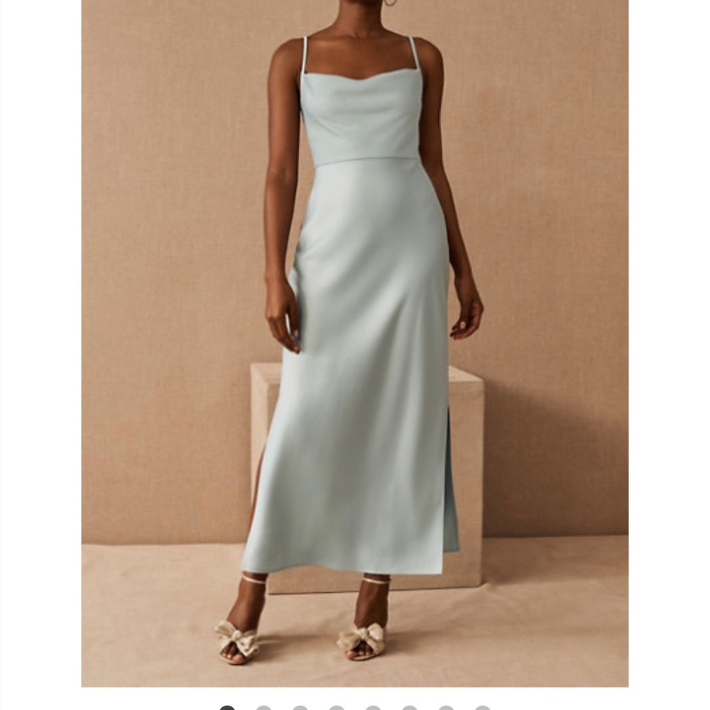 BHLDN Cali Satin Charmeuse Midi Dress